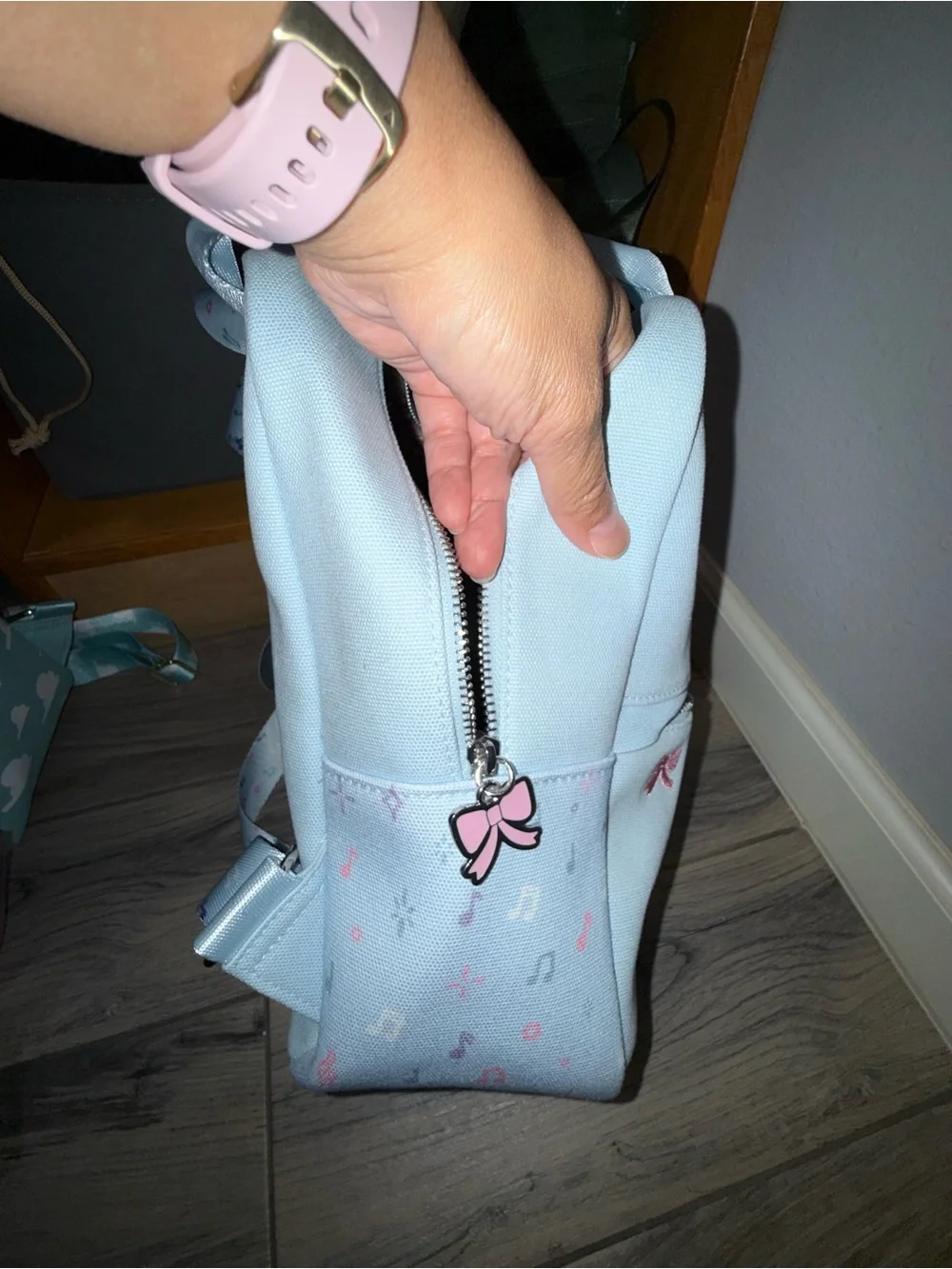 Loungefly Light Blue Disney Marie & Aristocats Embroidered Mini Backpack